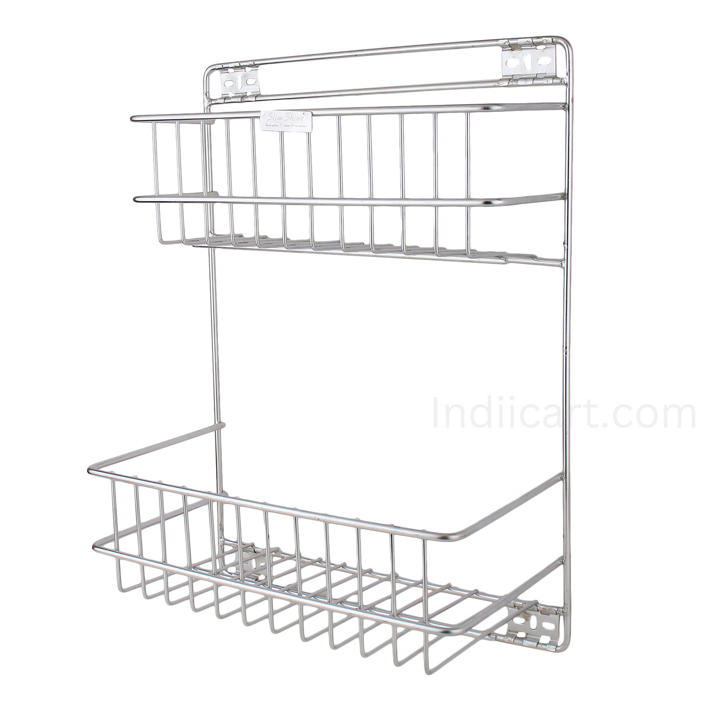 IndiiCart Stainless Steel Wall Mounted Bathroom Rack