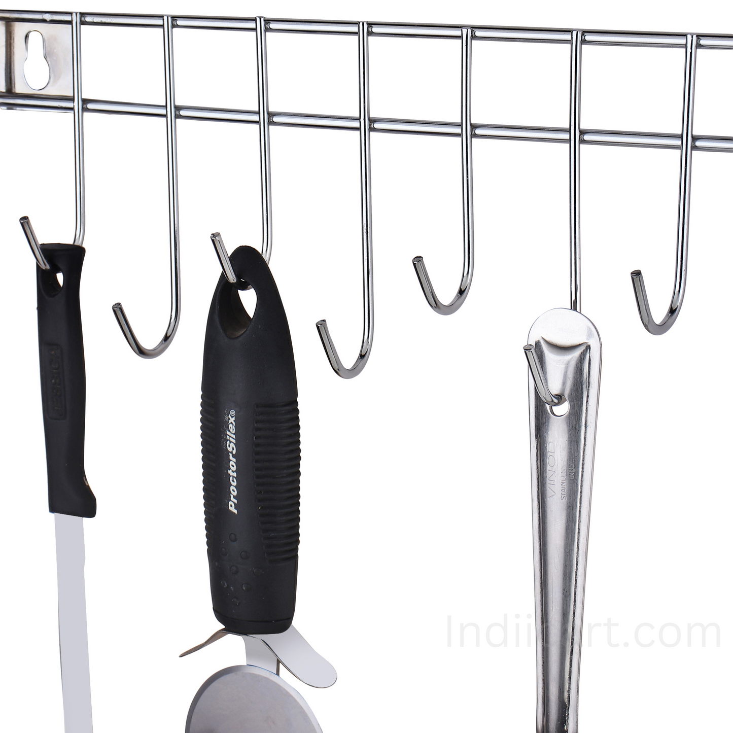 IndiiCart Stainless Steel Wall Mounted Cutlery Holder