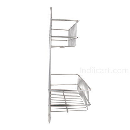 IndiiCart Stainless Steel Wall Mounted Bathroom Rack