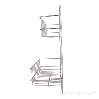 IndiiCart Stainless Steel Wall Mounted Bathroom Rack