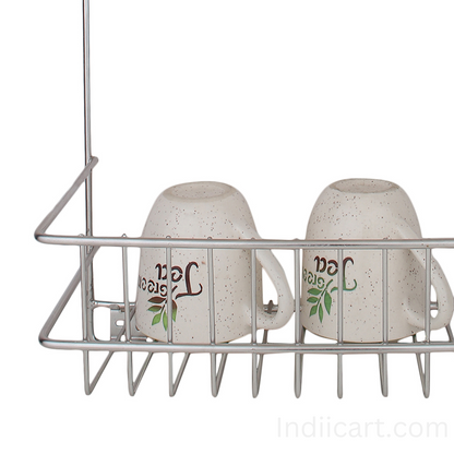 IndiiCart Stainless Steel Wall Mounted Bathroom Rack