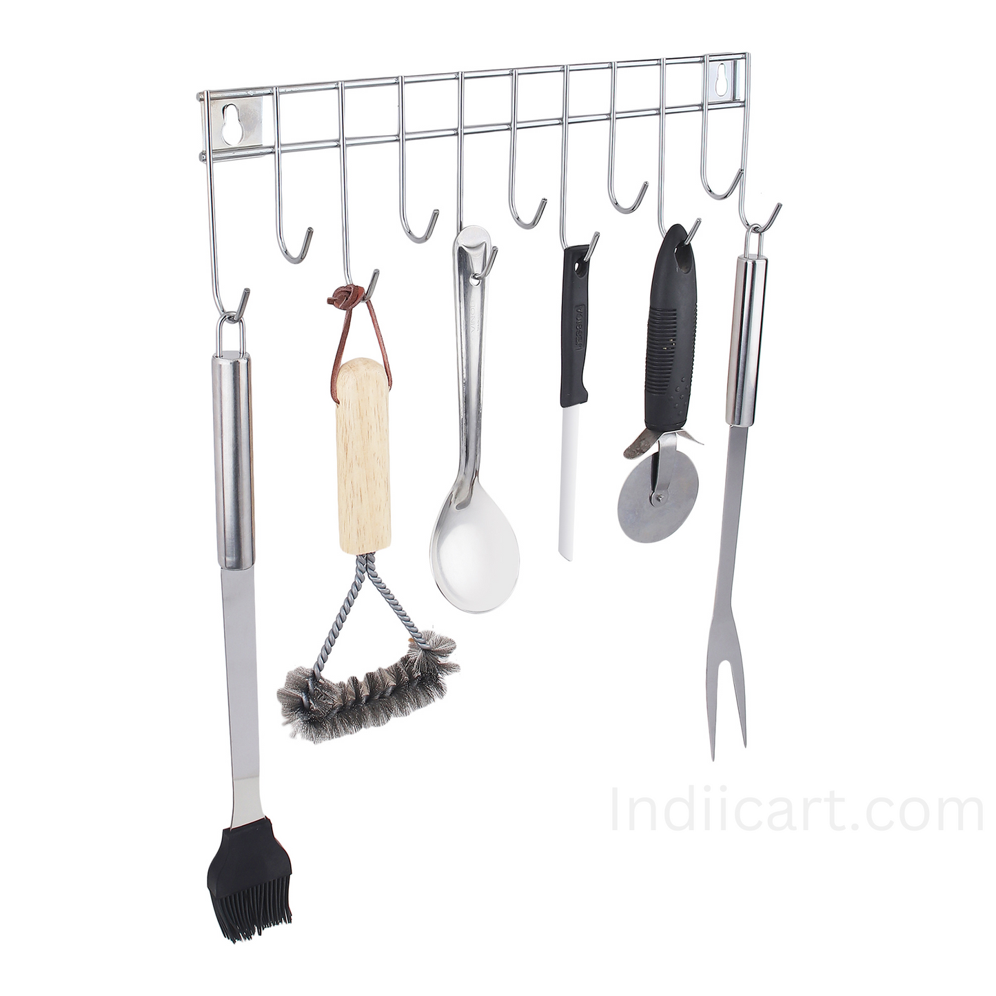 IndiiCart Stainless Steel Wall Mounted Cutlery Holder