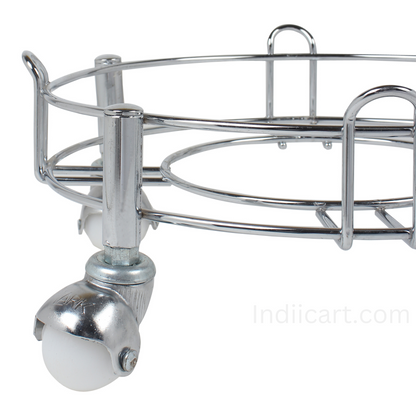 IndiiCart Heavy-Duty Stainless Steel Gas Cylinder Trolley Stand