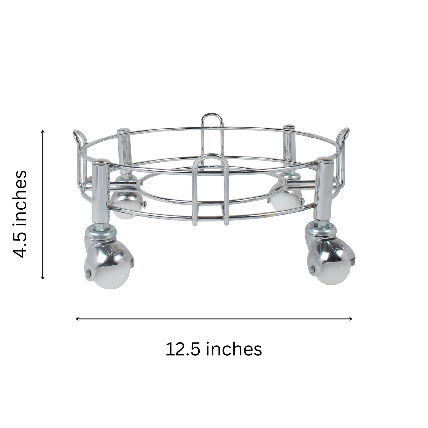 IndiiCart Heavy-Duty Stainless Steel Gas Cylinder Trolley Stand